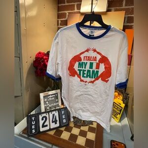 2010 FIFA World Cup Soccer T-Shirt Italia Italy Mens